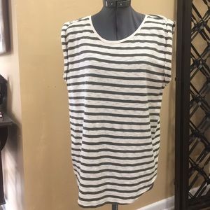 Liz Claiborne sleeveless striped top